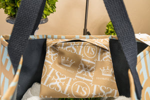 Thankful Sheep All Over Sheep Tote Gold/Blue