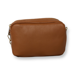 Thankful Sheep Leather Crossbody in Camel