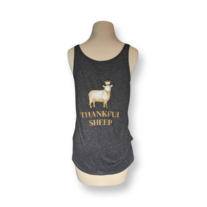 Thankful Sheep Tank Top Gray