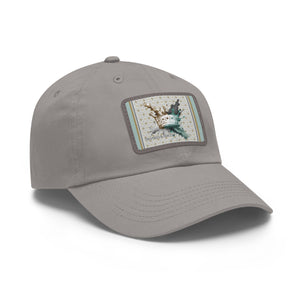 Thankful Sheep Painted Crown Dad Hat On Elle Gray/Gold/Blue/Light Gray