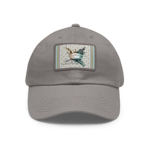 Thankful Sheep Painted Crown Dad Hat On Elle Gray/Gold/Blue/Light Gray