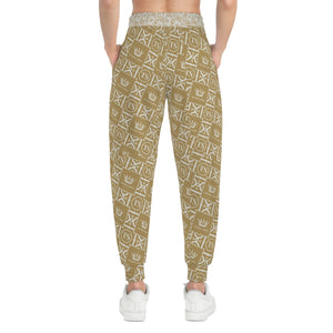 Thankful Sheep Icons Jogger Sweatpants  Gold/Light Gold