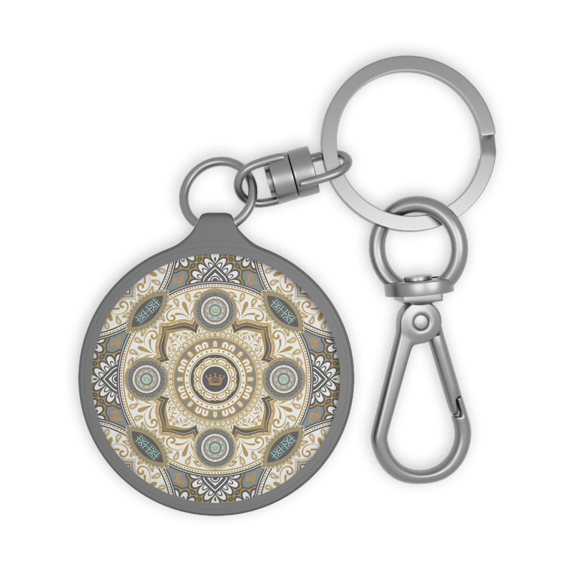 Thankful Sheep Harmony Keychain  Gray