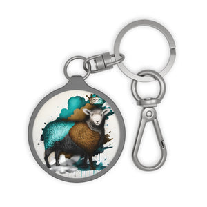 Thankful Sheep Painted Sheep Keychain