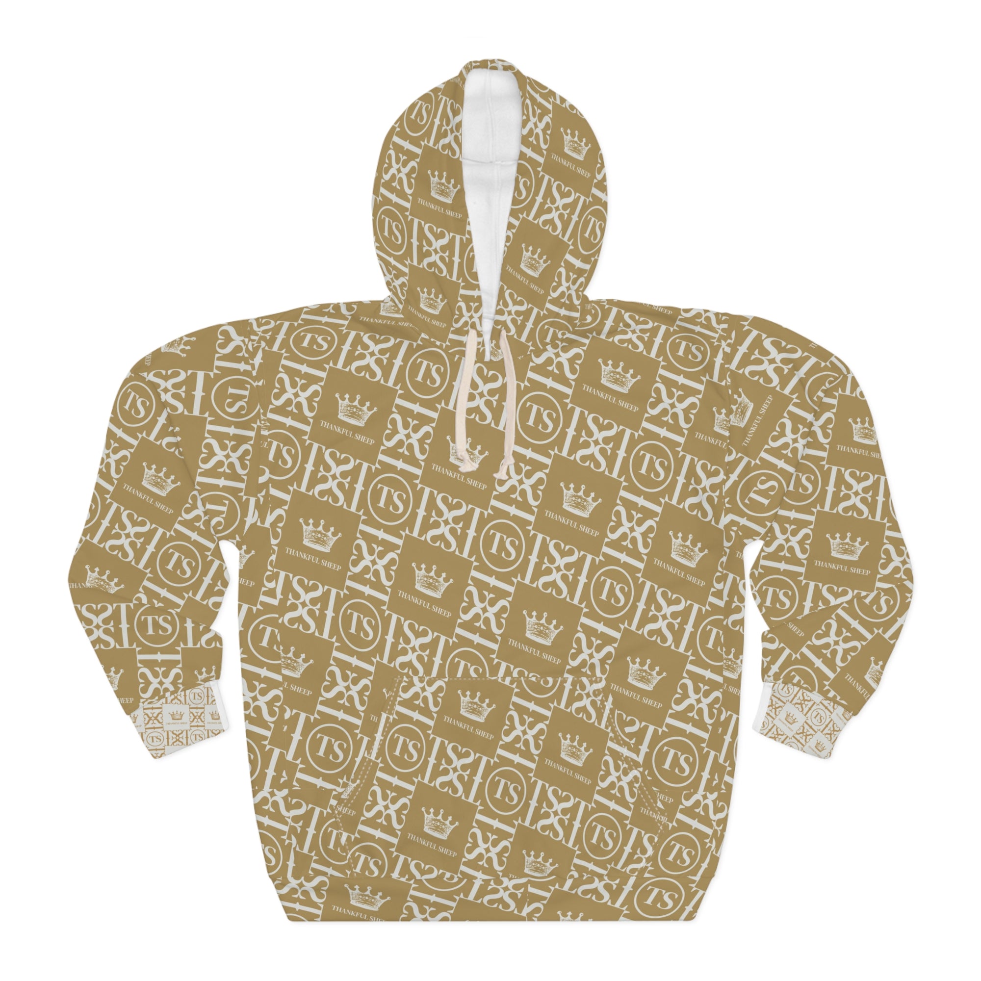 Thankful Sheep Icons Hoodie   Gold/Light Gold