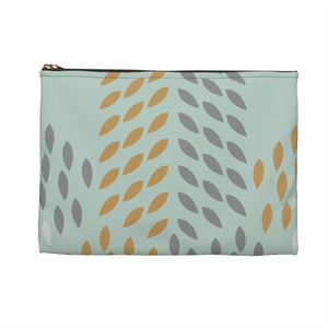 Thankful Sheep Whispers Zipper Pouch    Blue/Gold/Gray/Light Gray