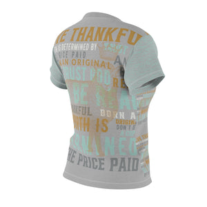 Thankful Sheep Be Real &  All Over Combo Sheep T-Shirt   Gray/Gold/Blue/Light Gray