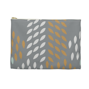 Thankful Sheep Whispers Zipper Pouch  Gray/Light Gray/Gold/Blue