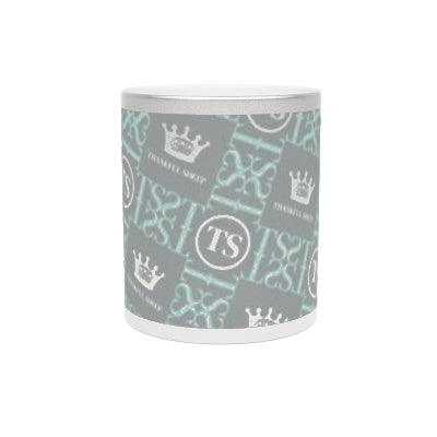 Thankful Sheep Icons Metallic Mug