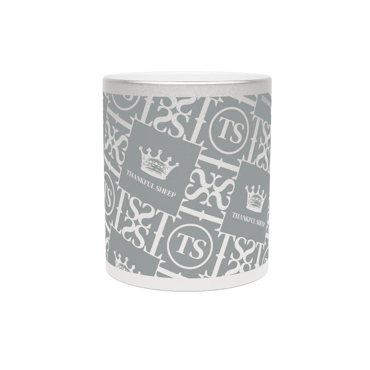 Thankful Sheep Icons Metallic Mug