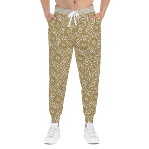 Thankful Sheep Icons Jogger Sweatpants  Gold/Light Gold