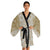 Thankful Sheep Icons Reversed Robe  Light Gray/Gold