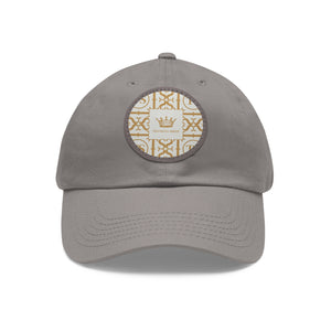 Thankful Sheep Icons Dad Hat with Round Patch  Icons  Light Gray/Gold   Center Crown