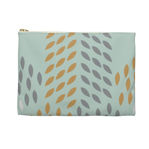 Thankful Sheep Whispers Zipper Pouch    Blue/Gold/Gray/Light Gray