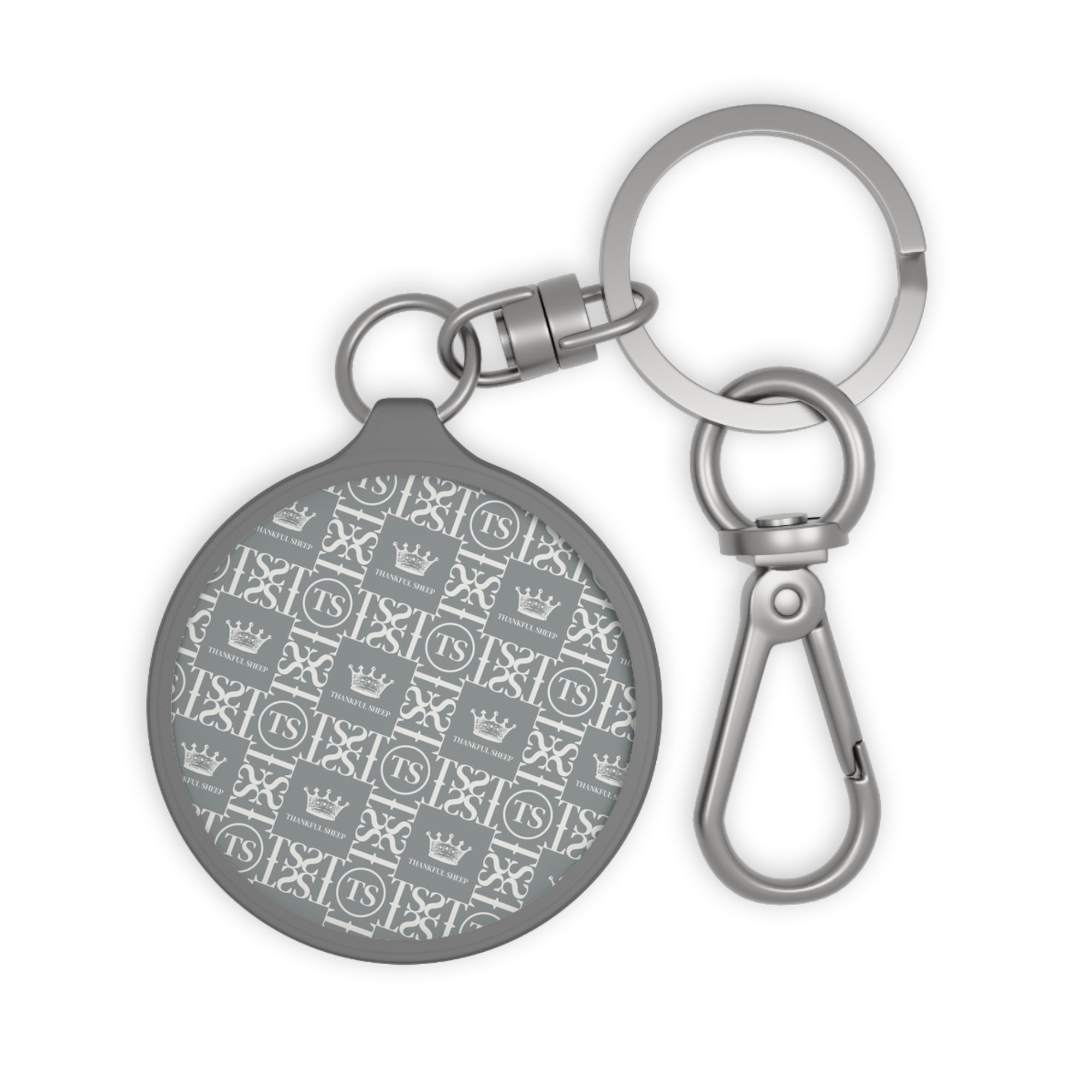 Thankful Sheep Icons Keychain  Gray/Light Gray