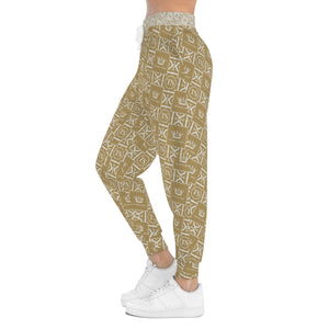 Thankful Sheep Icons Jogger Sweatpants  Gold/Light Gold