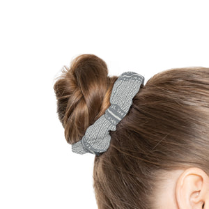 Thankful Sheep Interlock Scrunchie  Gray/Light Gray