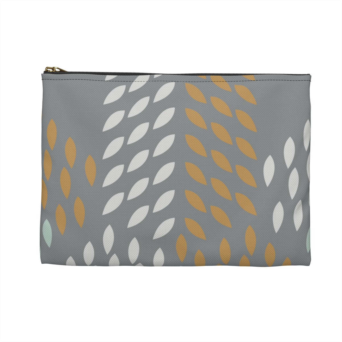 Thankful Sheep Whispers Zipper Pouch  Gray/Light Gray/Gold/Blue