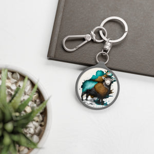 Thankful Sheep Painted Sheep Keychain