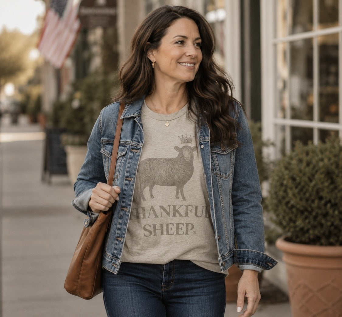 The Heritage Statement Tee  Natural Heather Sepia