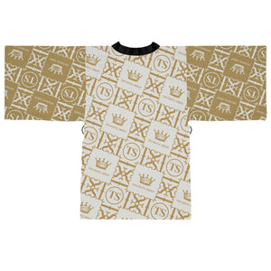 Thankful Sheep Icons Reversed Robe  Light Gray/Gold