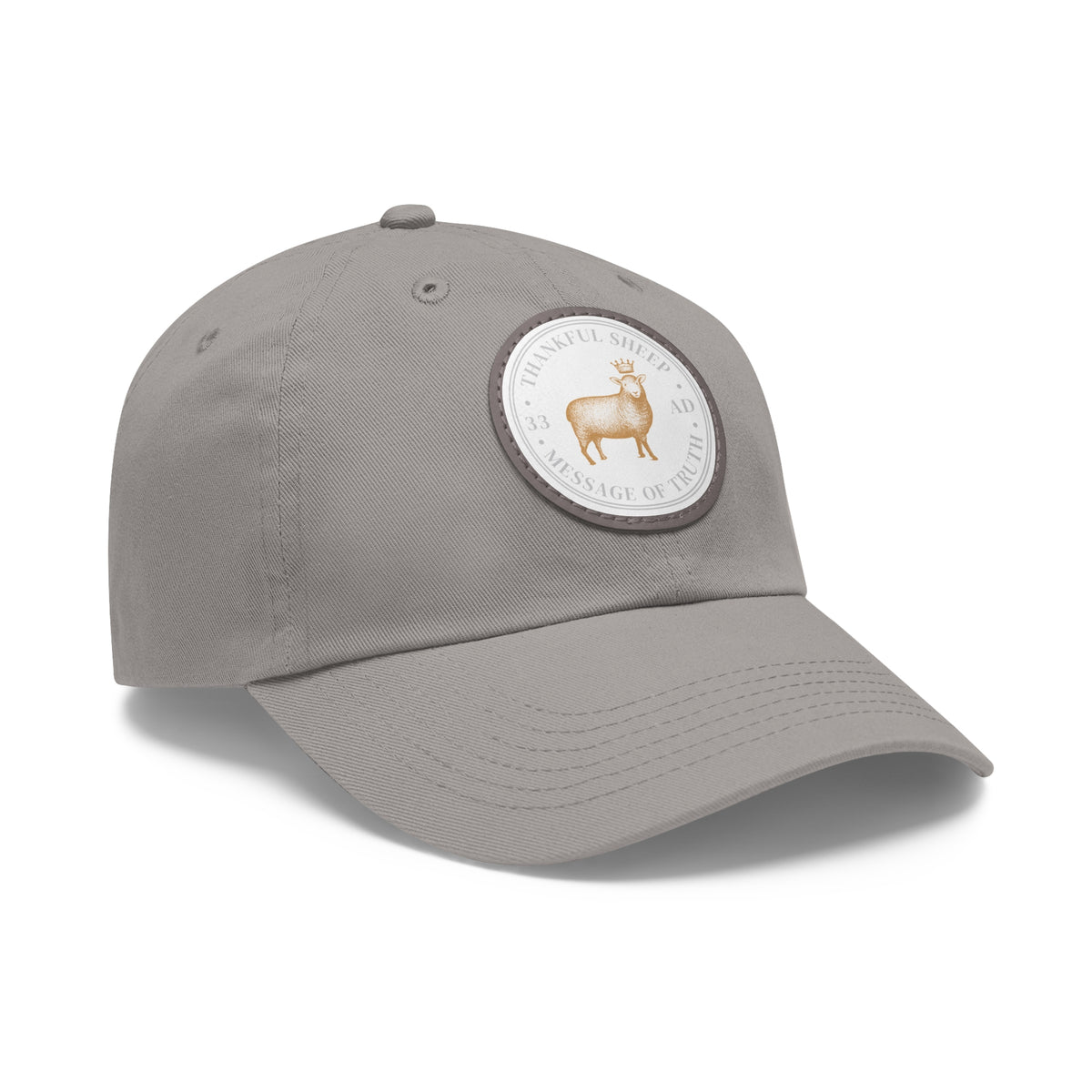 Thankful Sheep Message of Truth Medallion Dad Hat With Round Patch