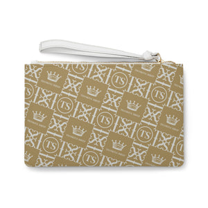 Thankful Sheep Icons Clutch   Gold/Light Gray