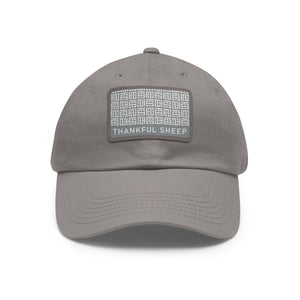 Thankful Sheep Interlock Patch Dad Hat Gray/Light Gray