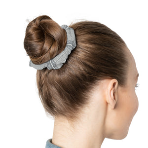 Thankful Sheep Interlock Scrunchie  Gray/Light Gray