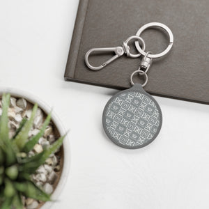 Thankful Sheep Icons Keychain  Gray/Light Gray