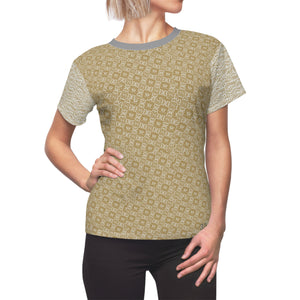 Thankful Sheep Icons and All Over Sheep T-Shirt  Gold/Light Gray