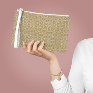 Thankful Sheep Icons Clutch   Gold/Light Gray