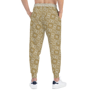 Thankful Sheep Icons Jogger Sweatpants  Gold/Light Gold