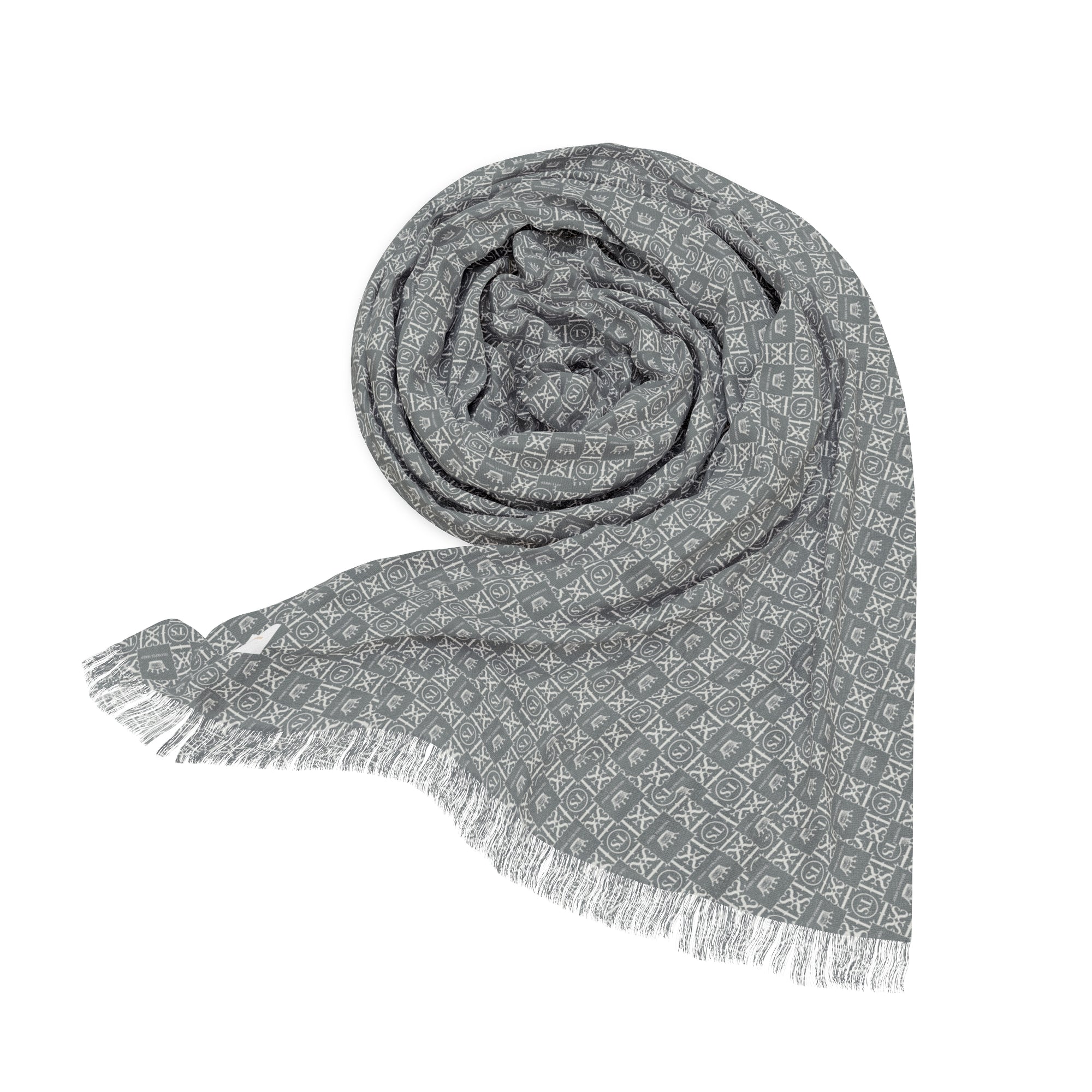 Thankful Sheep Icons Scarf  Gray/Light Gray