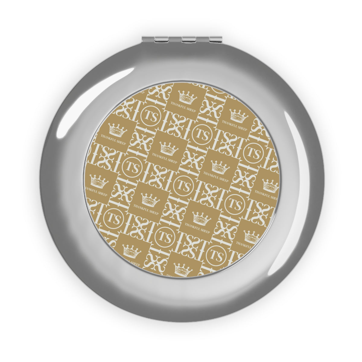 Thankful Sheep Icons Compact Mirror Gold/Gray