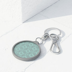 Thankful Sheep Icons Keychain   Blue/Gray