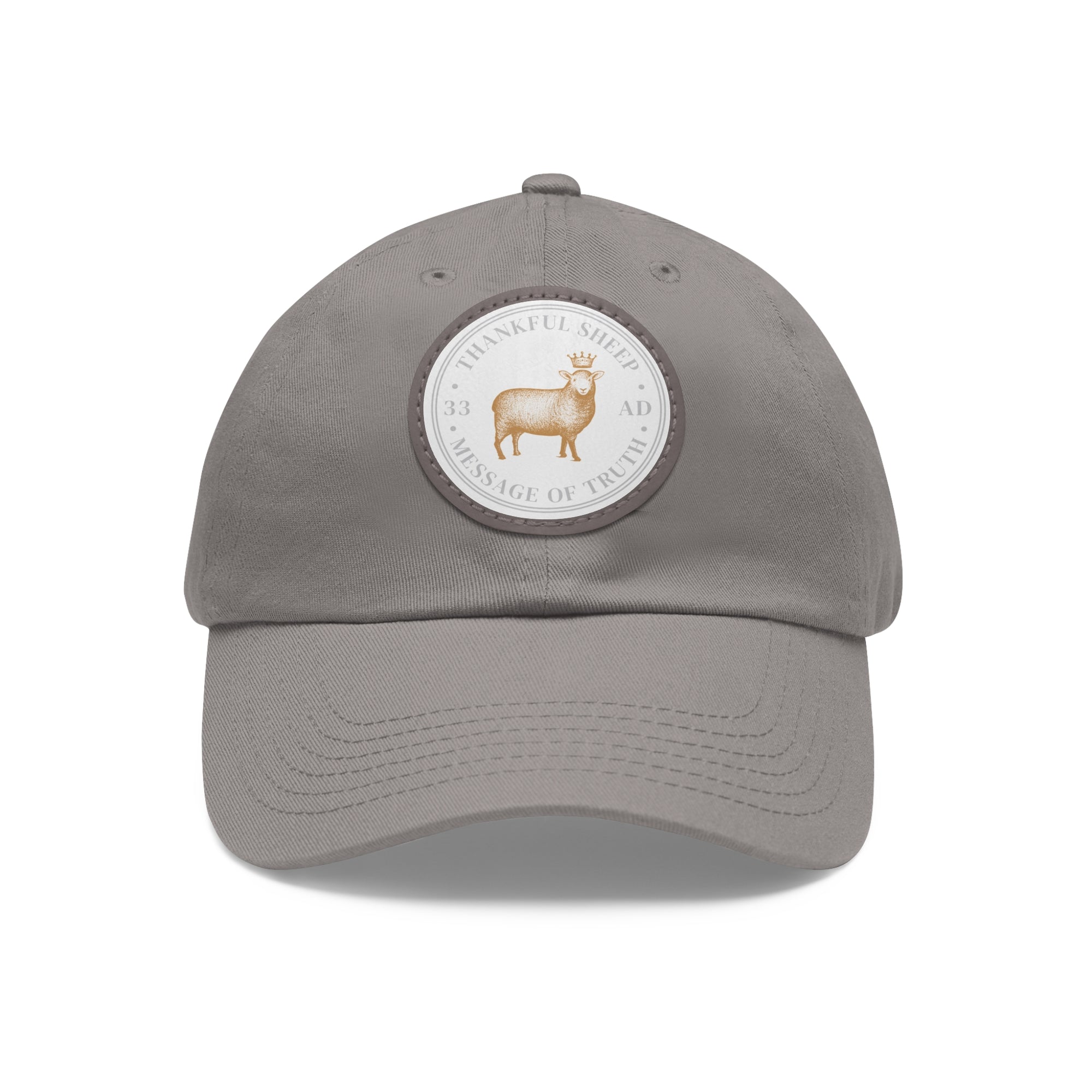 Thankful Sheep Message of Truth Medallion Dad Hat With Round Patch