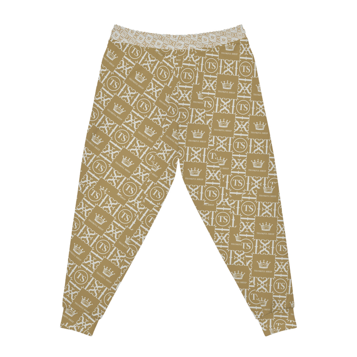 Thankful Sheep Icons Jogger Sweatpants  Gold/Light Gold