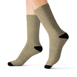 Thankful Sheep All Over Sheep Socks   Gold/Light Gray/Black