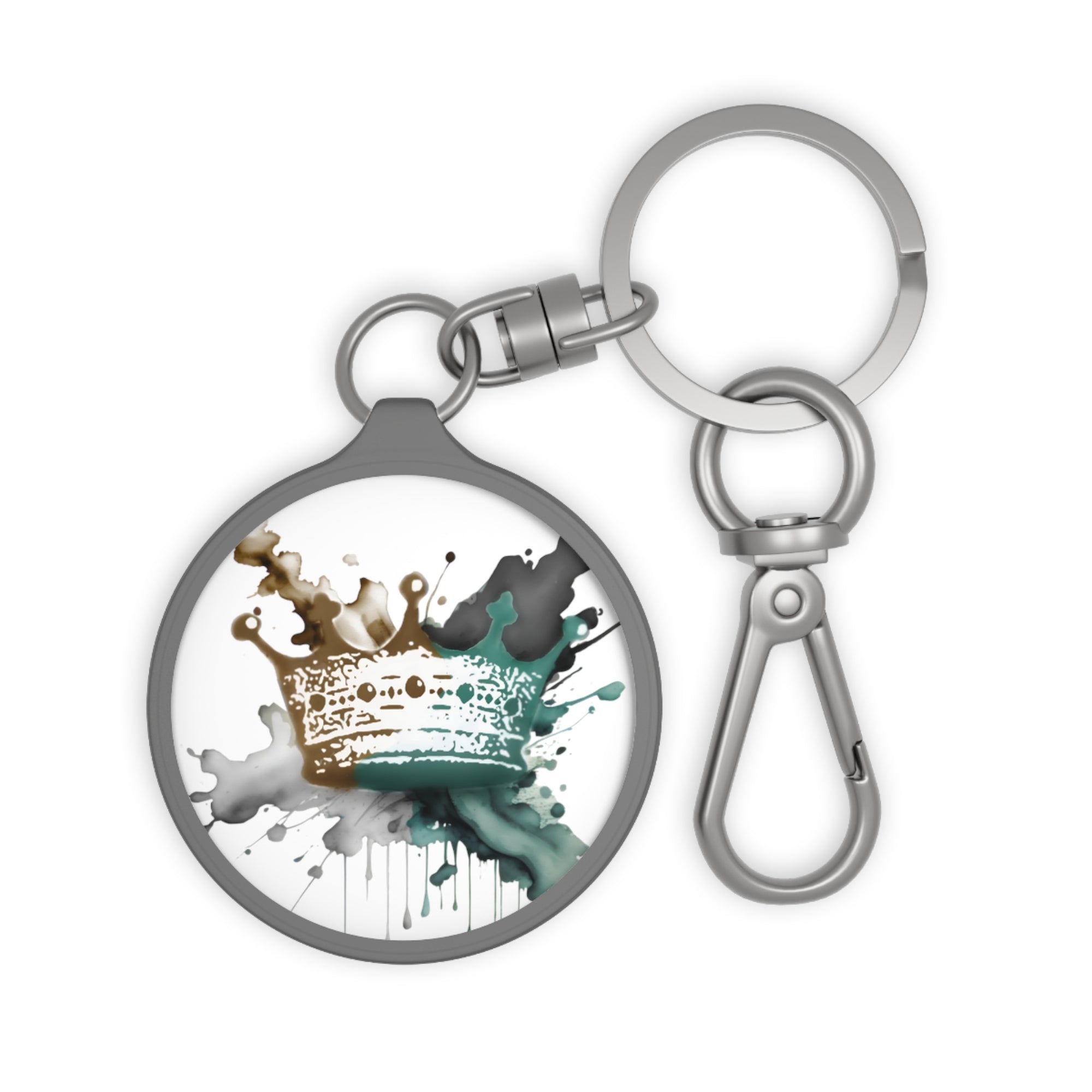 Thankful Sheep Painted Crown Keychain