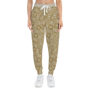 Thankful Sheep Icons Jogger Sweatpants  Gold/Light Gold