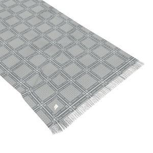 Thankful Sheep Interlock Scarf   Gray/Light Gray