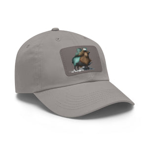 Thankful Sheep Painted Sheep Dad Hat on Leather