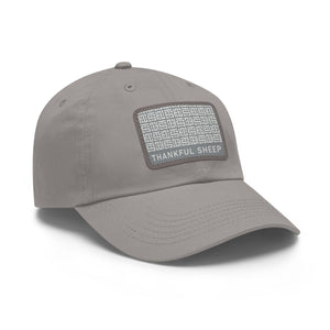 Thankful Sheep Interlock Patch Dad Hat Gray/Light Gray