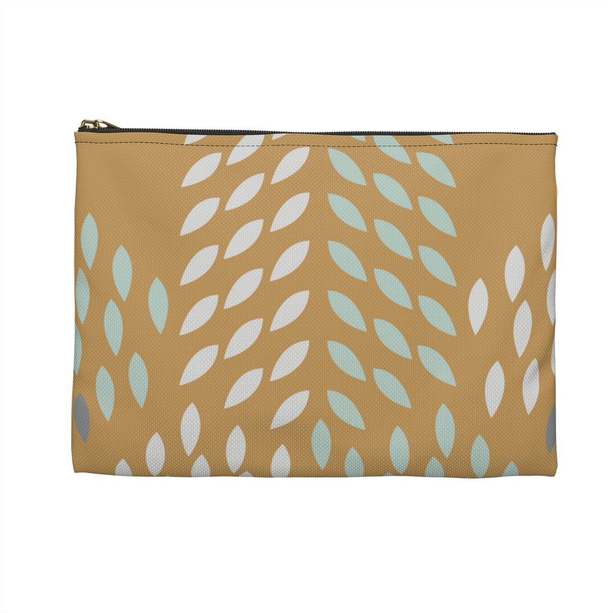Thankful Sheep Whispers Zipper Pouch  Gold/Blue/Gray/Light Gray