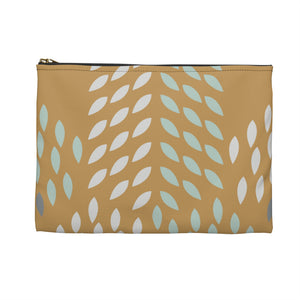 Thankful Sheep Whispers Zipper Pouch  Gold/Blue/Gray/Light Gray