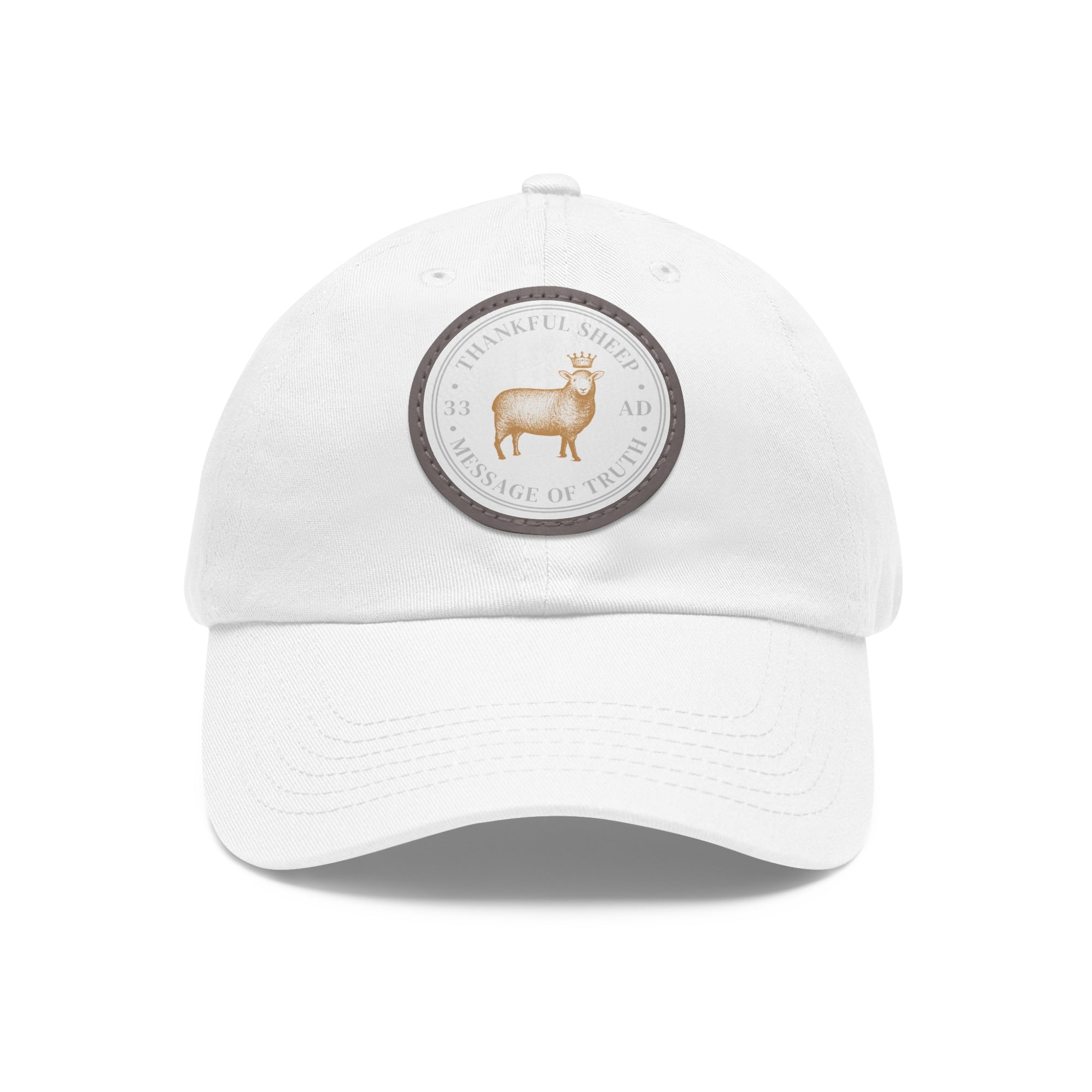 Thankful Sheep Message of Truth Medallion Dad Hat With Round Patch