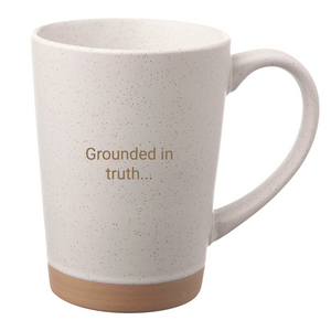 Thankful Sheep Speckled Clay Mug   Grounded in truth...