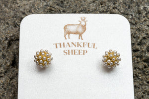 Thankful Sheep Dainty Stud Fussy Pearl Earring