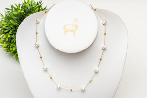 Thankful Sheep Irregular Imitation Pearl Necklace